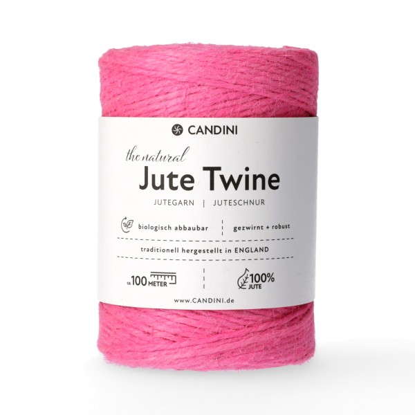 Candini Jutegarn, pink, 100m, juteschnur, Jutekordel zum häkeln kaufen