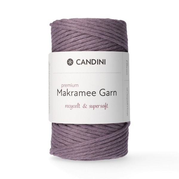 Premium Makramee Garn, 4mm, gezwirnt - mauve