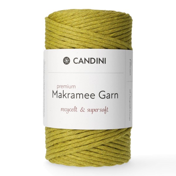 Premium Makramee Garn, 4mm, gezwirnt - pistazie