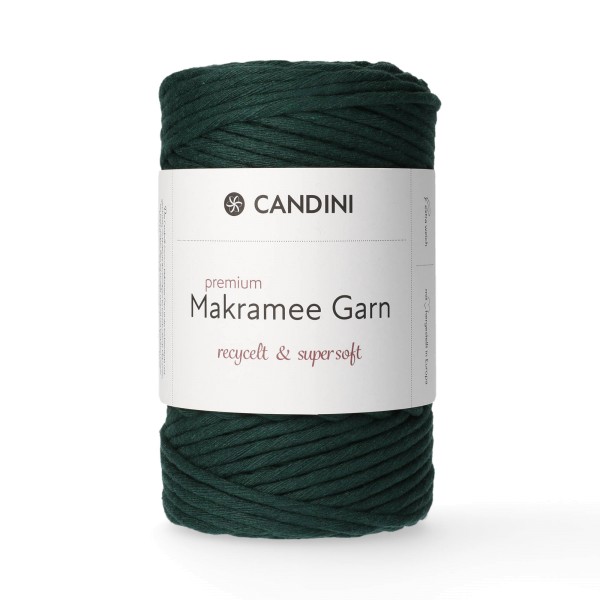 Premium Makramee Garn, 4mm, gezwirnt - waldgrün