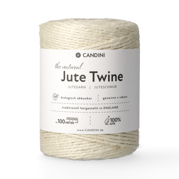 Candini Jutegarn, mandel creme beige, 100m, juteschnur, Jutekordel zum häkeln kaufen