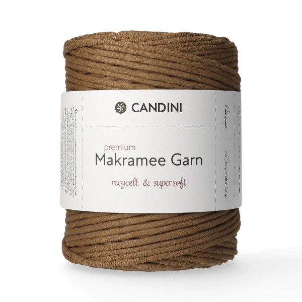 Premium Makramee Garn, 4mm, gezwirnt - macchiato