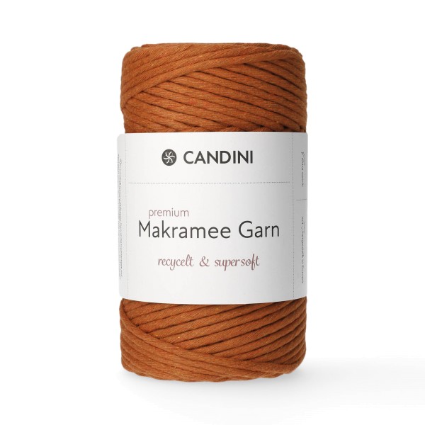 Premium Makramee Garn, 4mm, gezwirnt - kupfer
